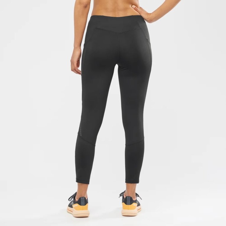 Black Salomon Cross Run 25'' Women's Running Tights | PH 48317K